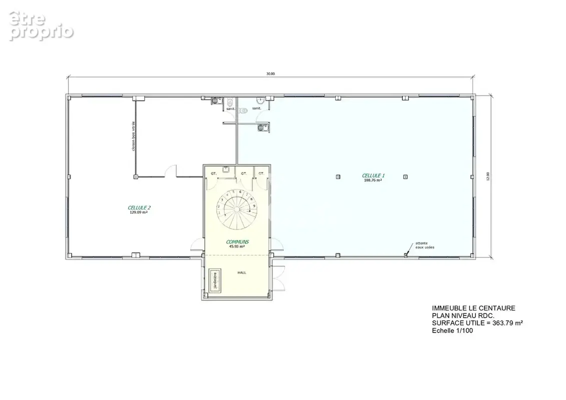 Local professionnel rdc 130 m²  - za rioz - photo 4