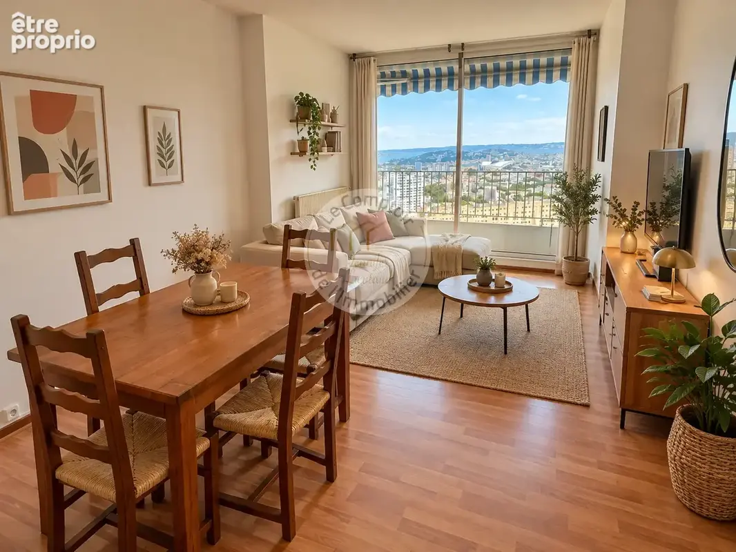 Super rouviere: type 2 en etage eleve avec vue mer - photo 4