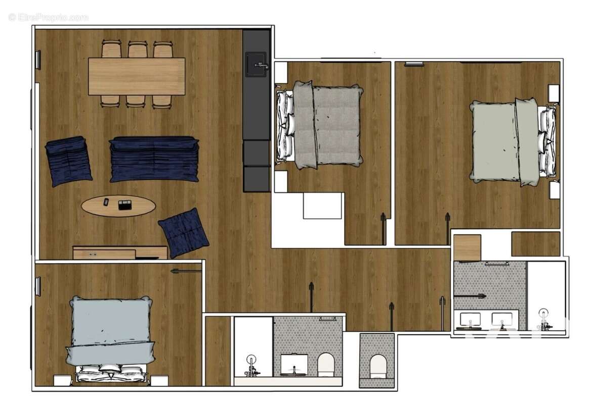 Appartement 86 m² à La Baule-Escoublac  - photo 2