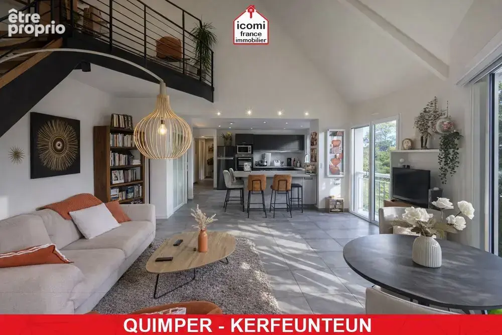 Finistere - quimper (29000) - a vendre - appartement duplex t4 - superbe piece de vie - 3 chambres - ascenseur - dernier etage - - photo 1