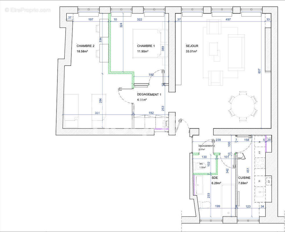 Appartement à PARIS-10E