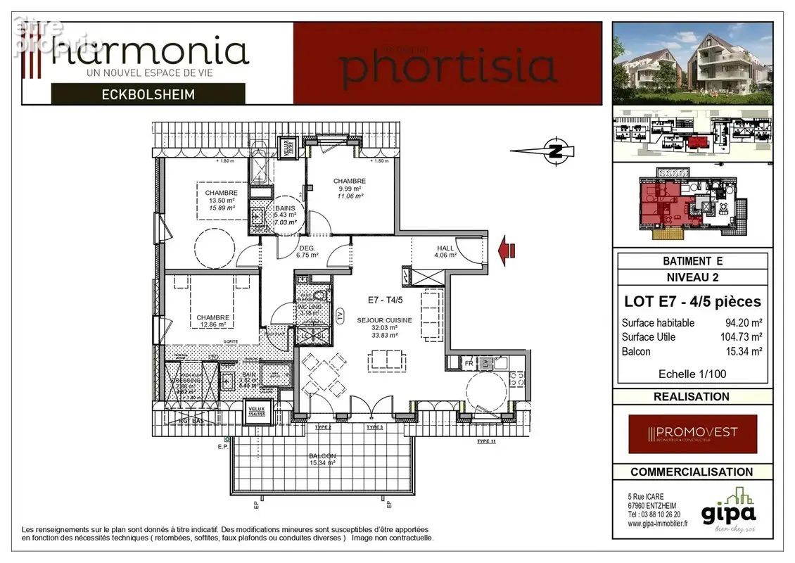 Appartement à ECKBOLSHEIM