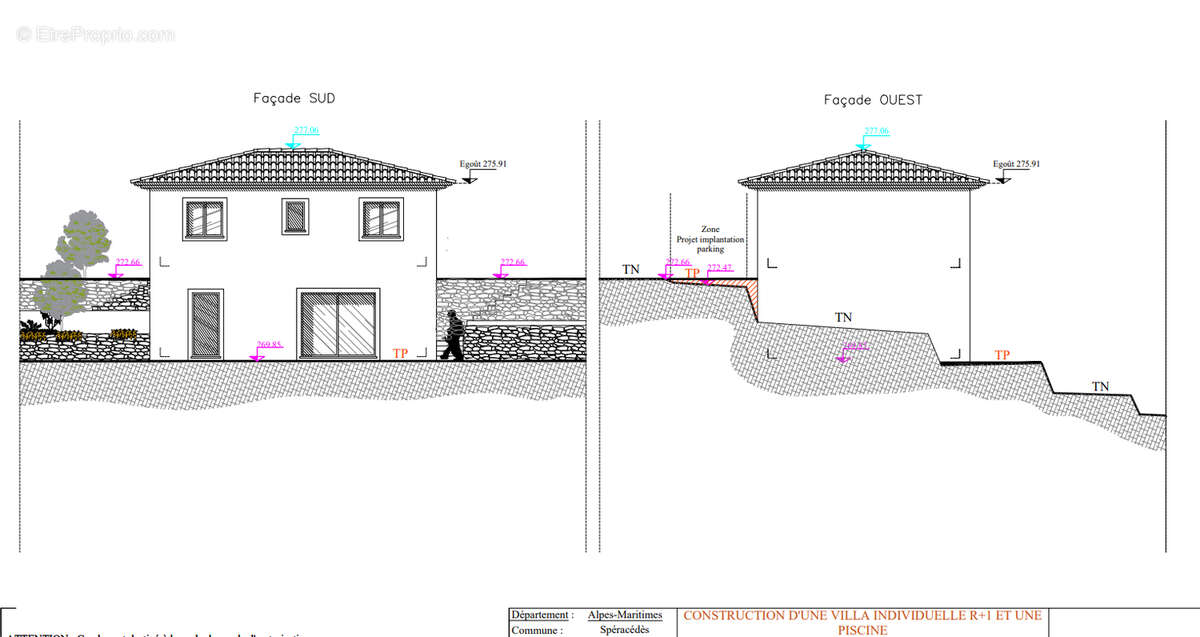 Terrain constructible Speracedes 1392 m² villa 109 m² avec piscine - photo 4