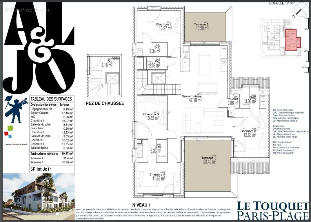 Appartement à LE TOUQUET-PARIS-PLAGE