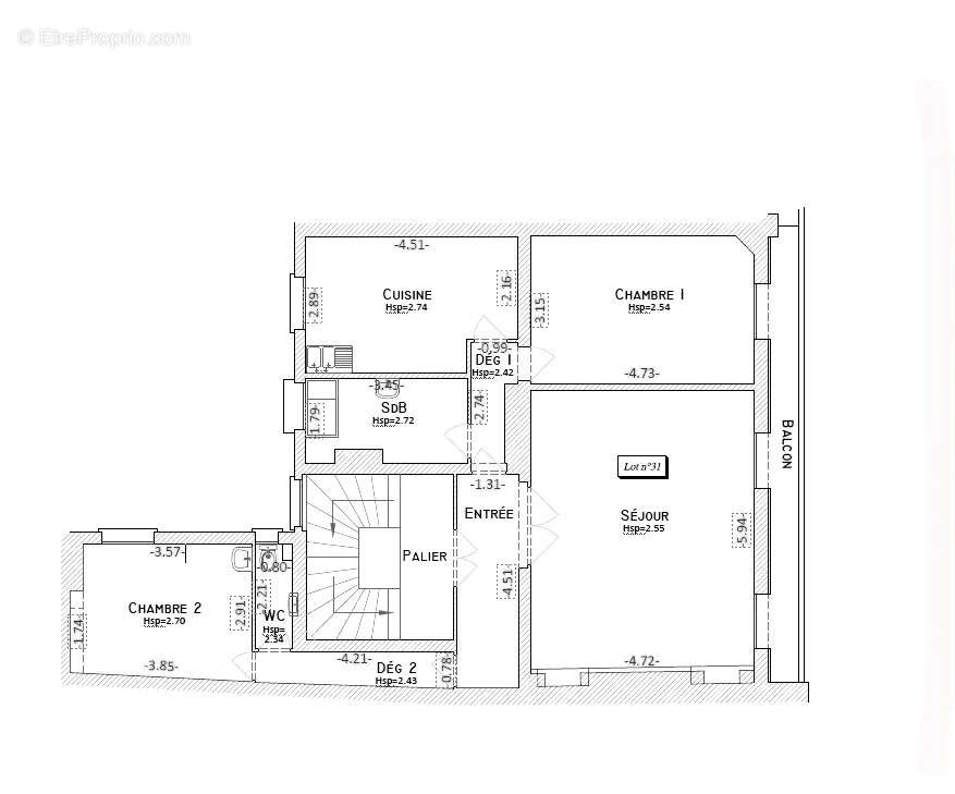 Etienne MARCEL - balcon - 2/3 Chambres - photo 15