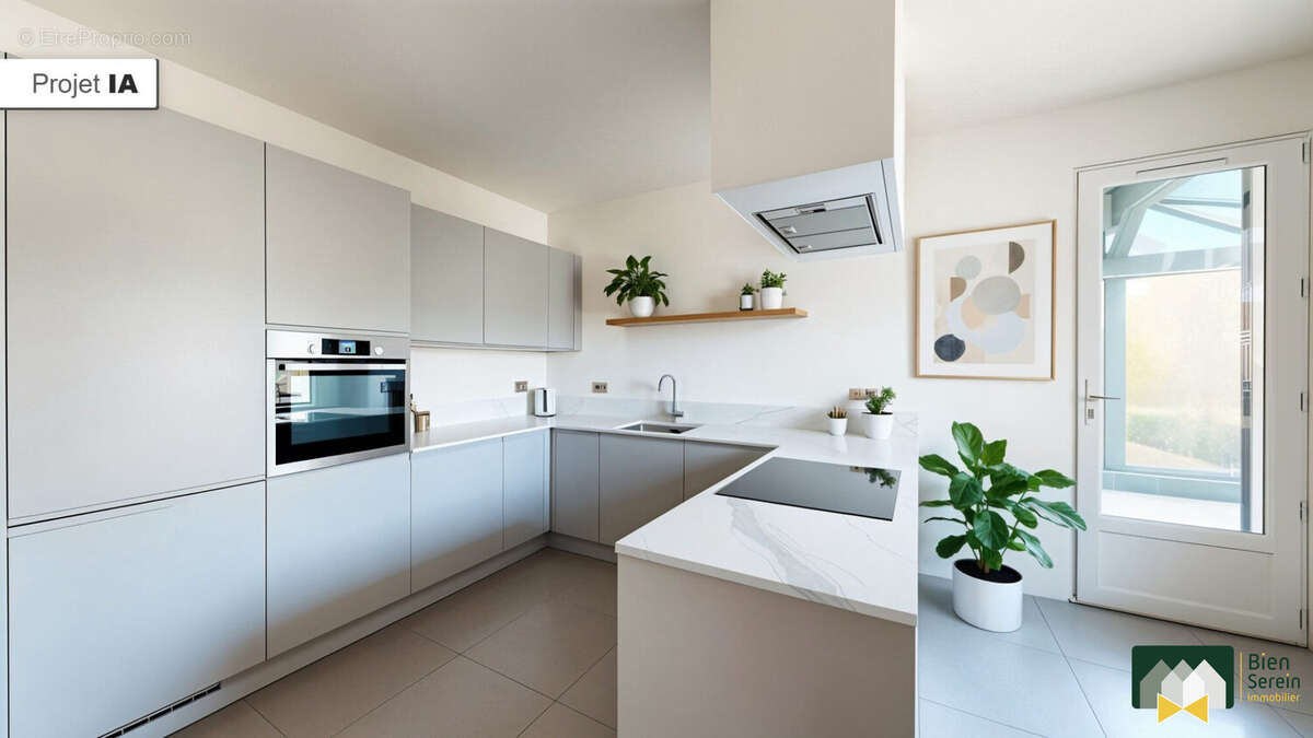 Cuisine (Projection 3D) - Maison à MAINTENON