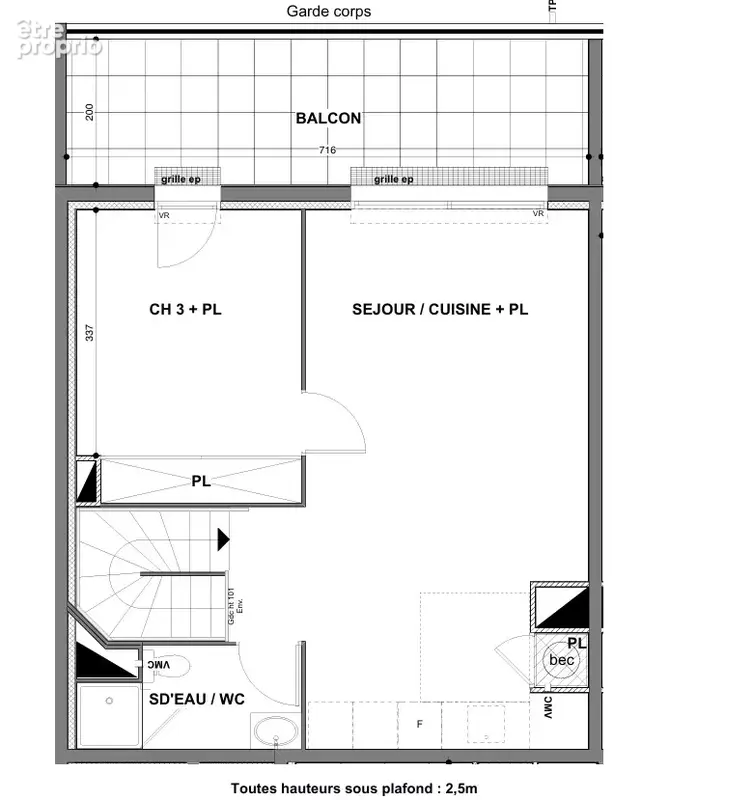 Appartement 4 PIECES  DUPLEX 81.84m2 - photo 13
