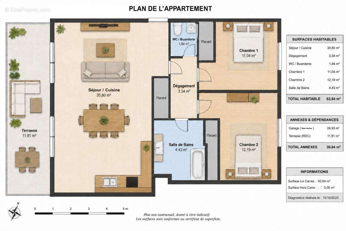Appartement Frejus 3 pièce(s) 64 m² au Calme, résidence de standing - photo 17