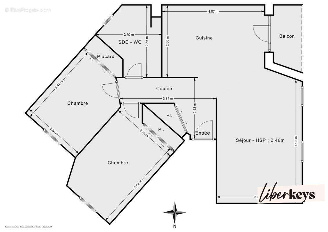 Appartement lumineux - 3 pièces - 61,54 m² - Quartier prisé Les Merisiers - Villepinte - photo 8