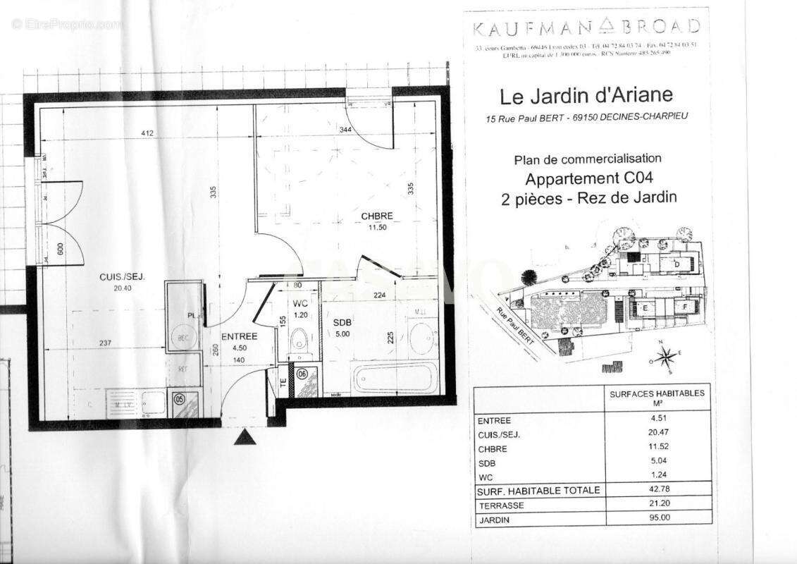Appartement à DECINES-CHARPIEU