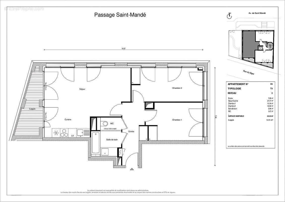 Appartement à PARIS-12E