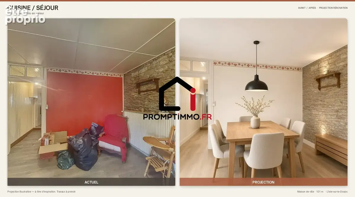 Maison 4 pièces 110 m² à vendre à L'isle-Sur-Le-Doubs (25250) - photo 3