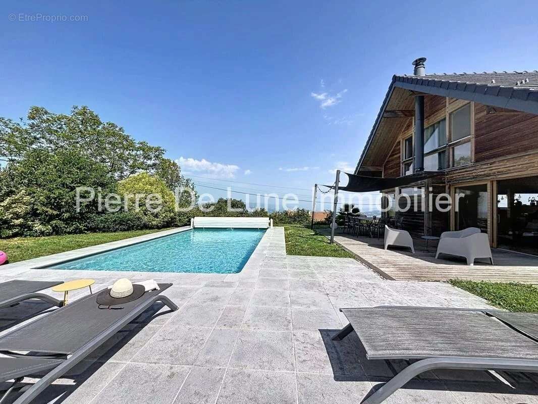 Trévignin – Maison d'exception en ossature bois avec vue dominante, piscine et panorama sur les montagnes - photo 7