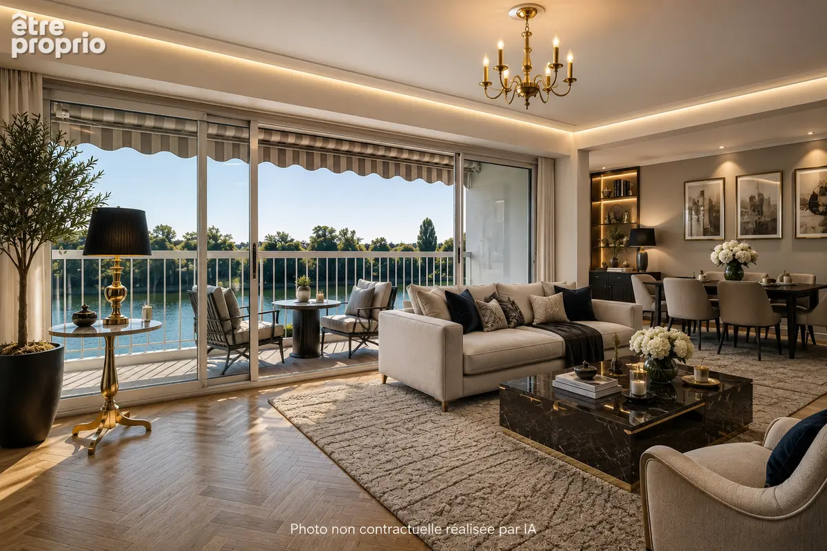 Exclusivité - Appartement familial de 101,83 m² Loi carrez  - Vue Seine exceptionnelle - Balcon - Piscine - Parking - Cave - photo 2