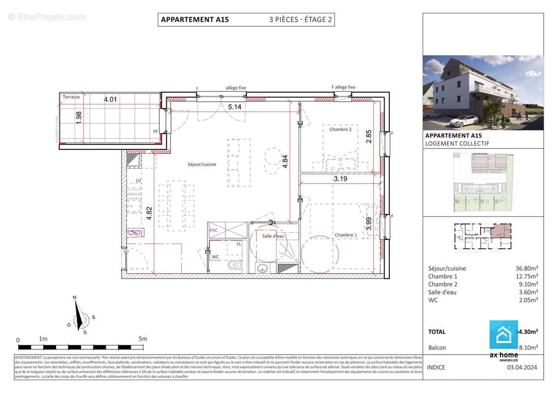 MITTELSCHAEFFOLSHEIM KOCHERSBERG TRUCHTERSHEIM STANDING NEUF NATURE NEUF  - Appartement à MITTELSCHAEFFOLSHEIM