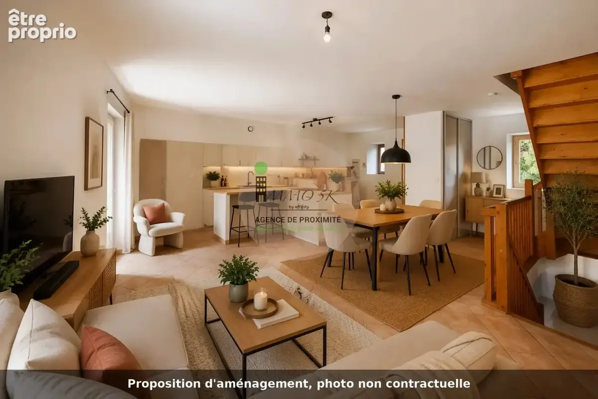 69690 - courzieu - la voute - 4 pièces - 2 chambres - 90.38 m² - maison de ville - 170 000€ - photo 2