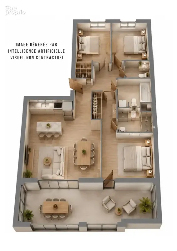Appartement 81 m² à Strasbourg  - photo 3
