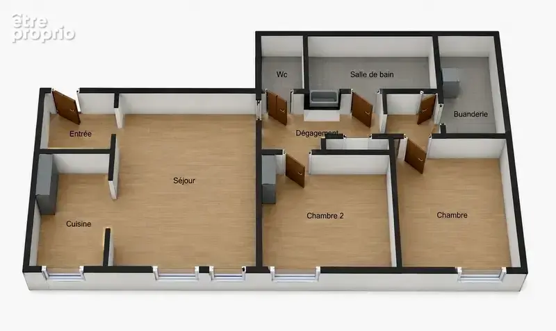 À vendre 3 pièces, le Plessis-Bouchard, 2 Chambres, balcon, cave, proche gare - photo 6
