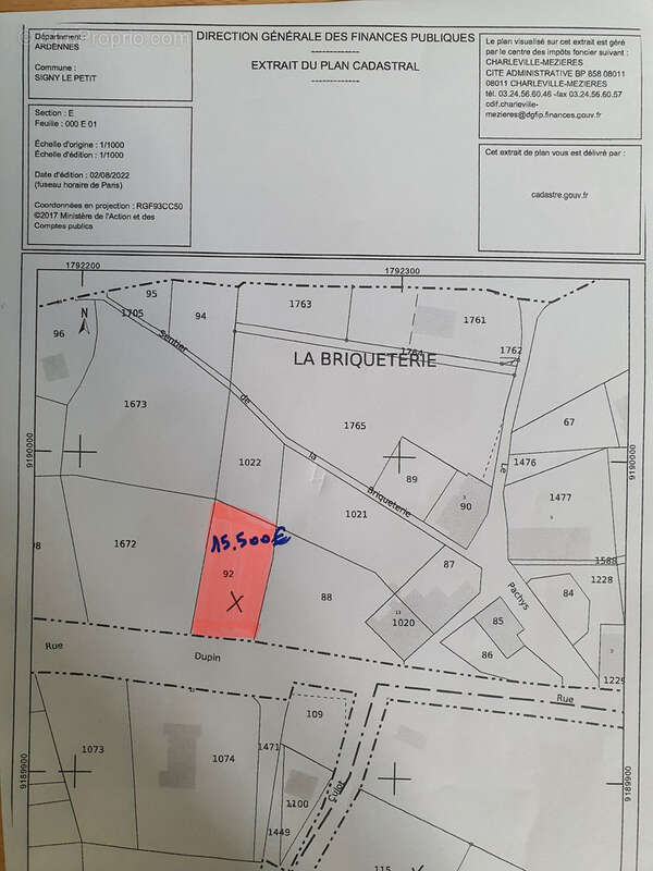 Terrain à SIGNY-LE-PETIT