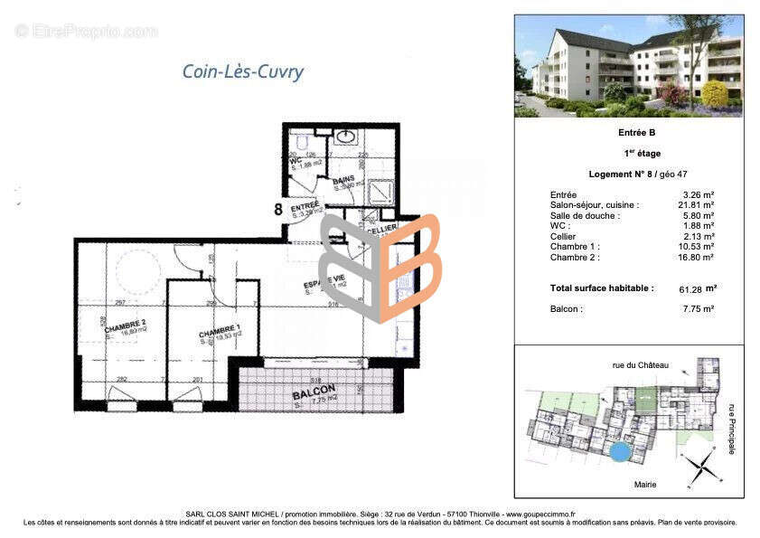 Appartement à COIN-LES-CUVRY