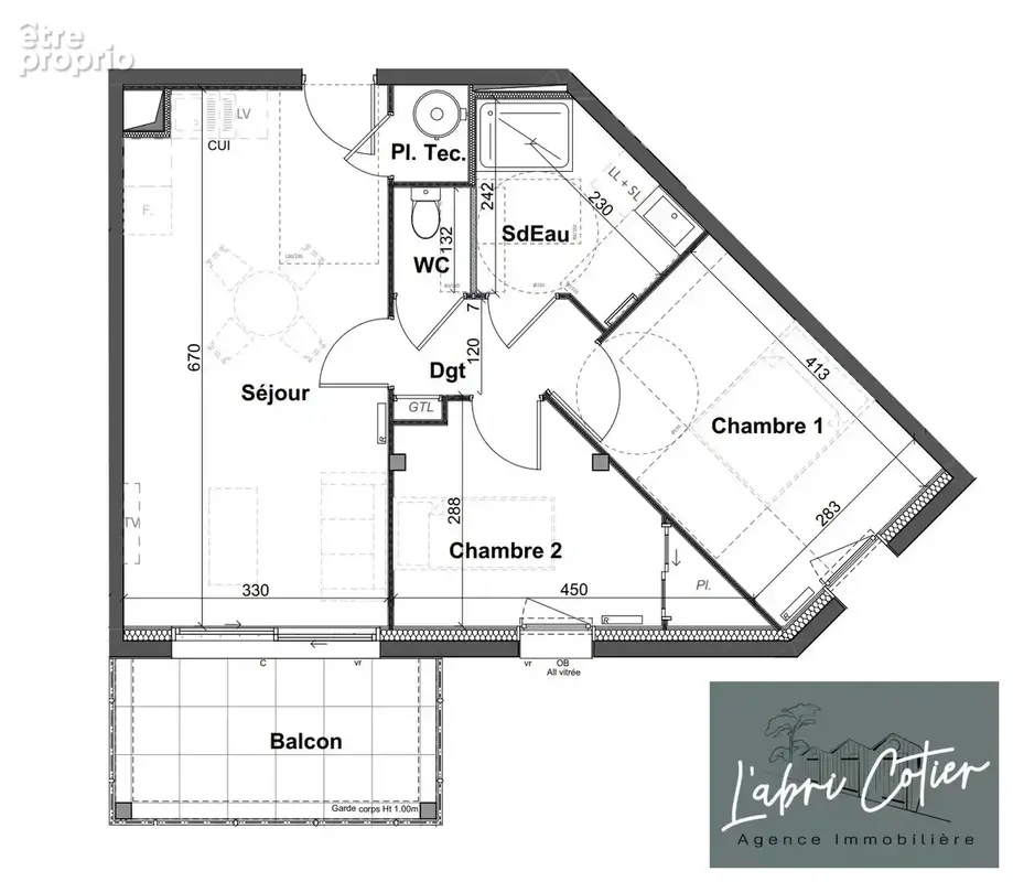Plan de l'appartement