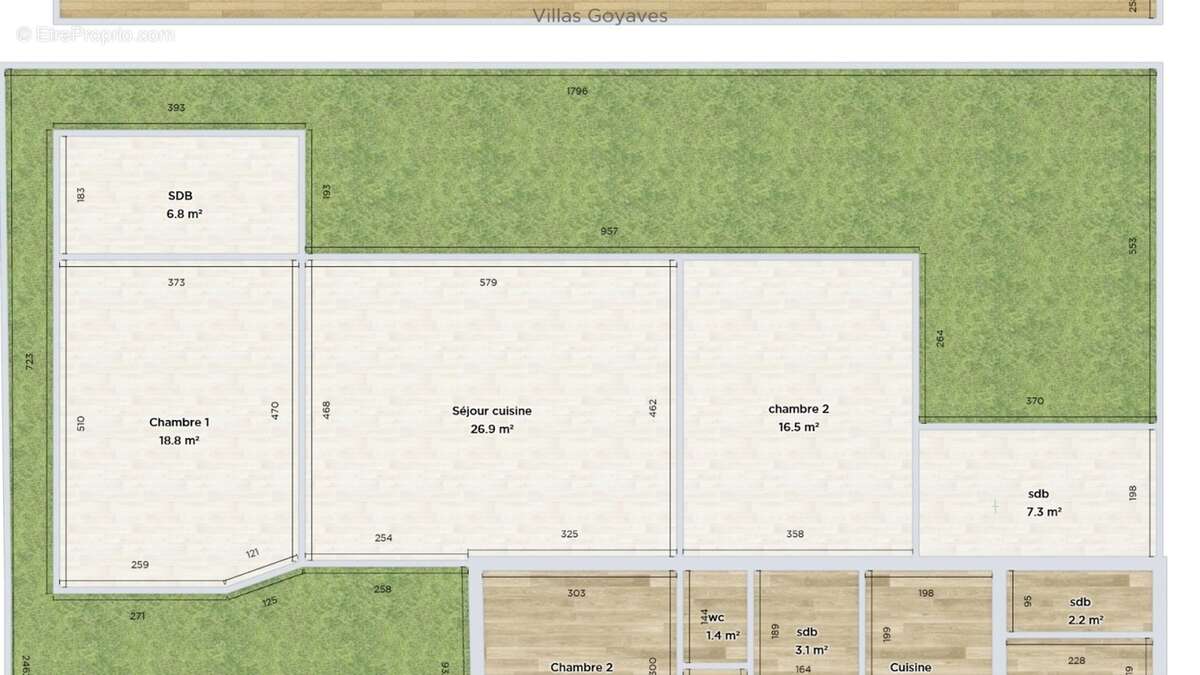 SAINTE CLOTILDE (97490) - A vendre 2 maisons mitoyennes T3 + T4 sur parcelle de 501 m² - photo 5