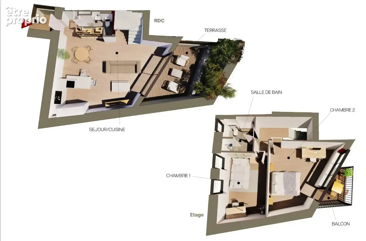 Rare maison de ville indépendante entièrement rénovée, offrant de beaux volumes et près de 37 m² de terrasses, au calme à quelqu - photo 3