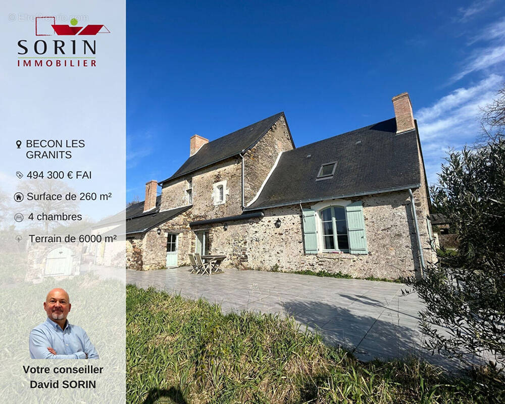 Maison à BECON-LES-GRANITS