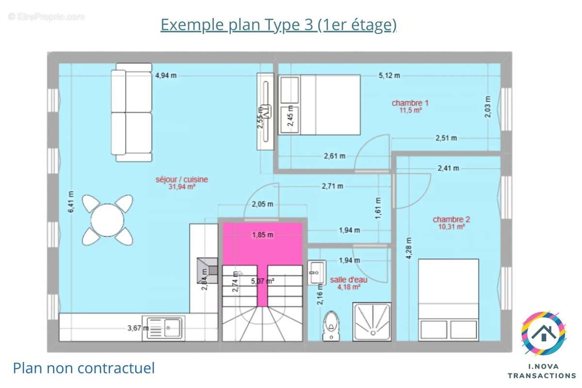 Mazères centre – immeuble à rénover – projet 3 appartements – rentabilité potentielle 10 % brut - photo 15