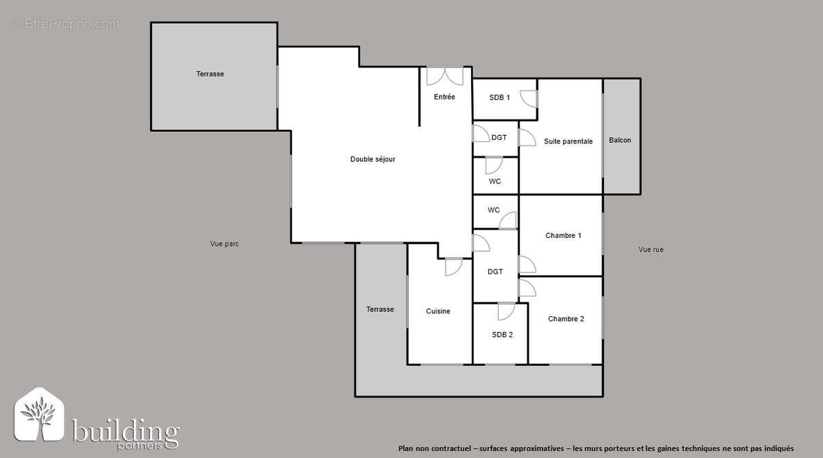 Bécon Courbevoie - Appartement 5 pièces 120 m² avec terrasses - photo 2