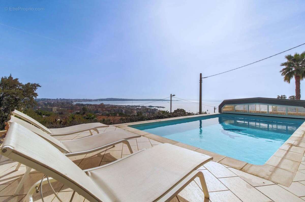 VALLAURIS- SUPER CANNES Magnifique propriété avec 2 maisons- vue mer- piscine - photo 2