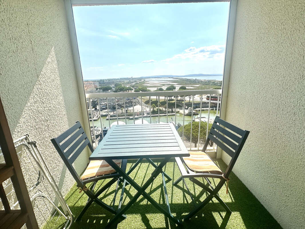 Carnon beau studio renove - terrasse - parking - vue mer et etangs - photo 12