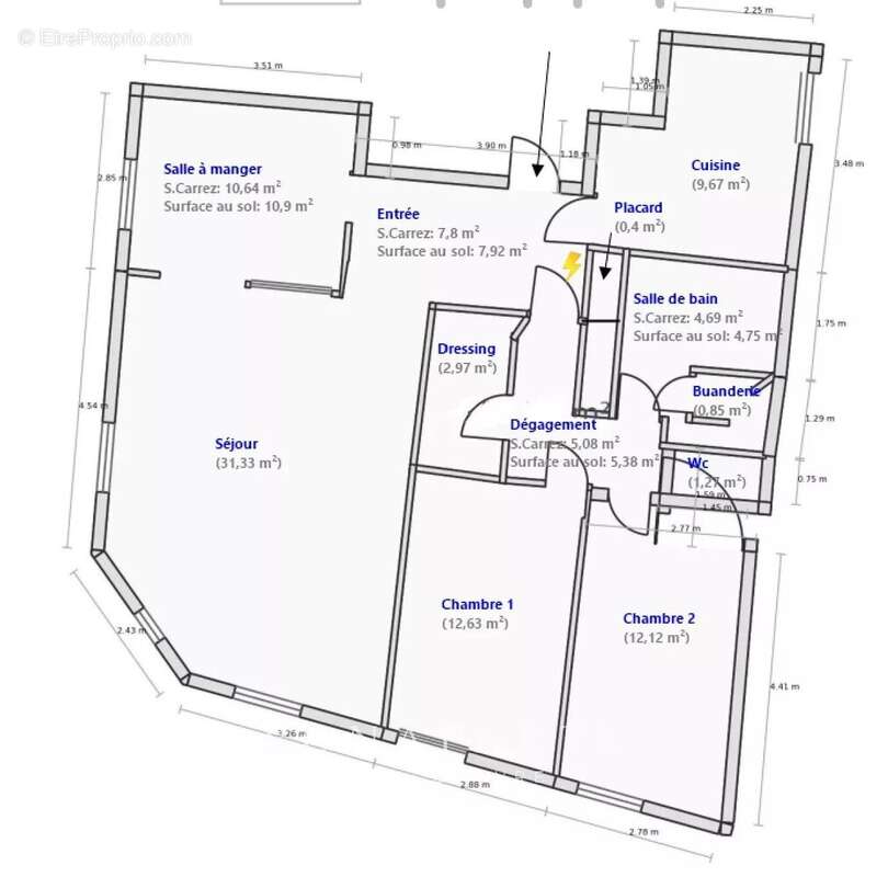 Appartement à PARIS-18E
