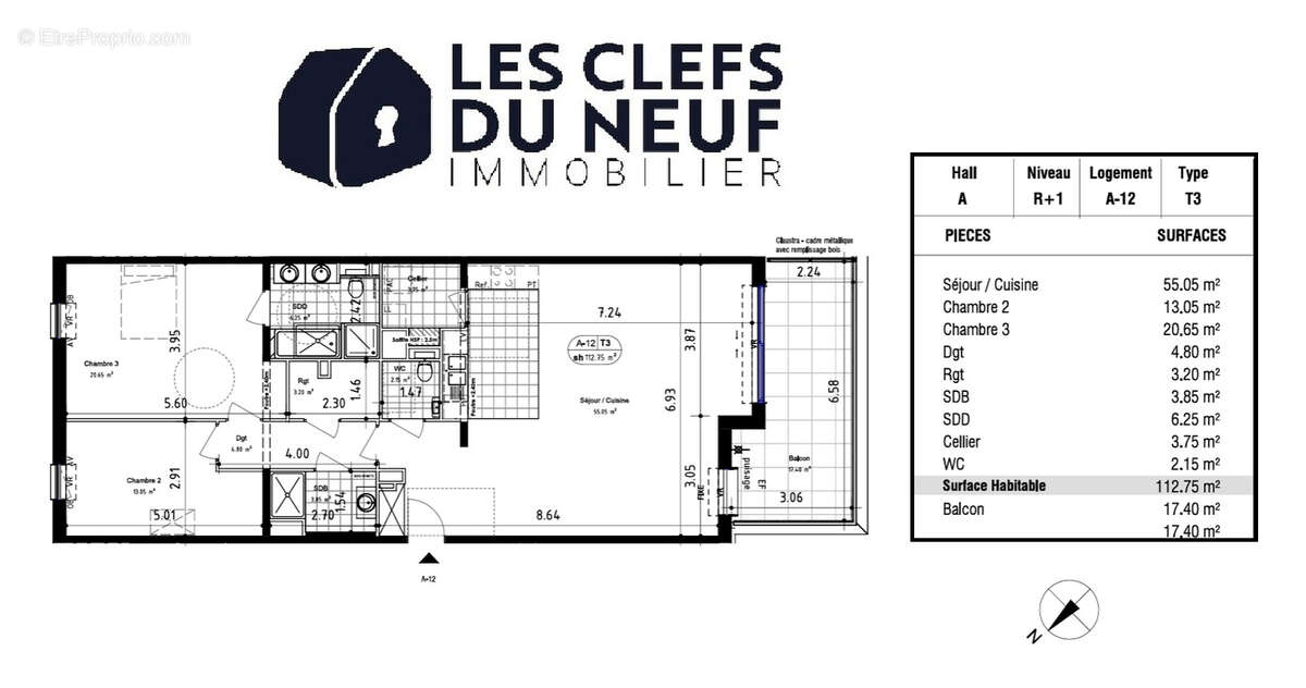 Appartement à VILLENEUVE-D'ASCQ