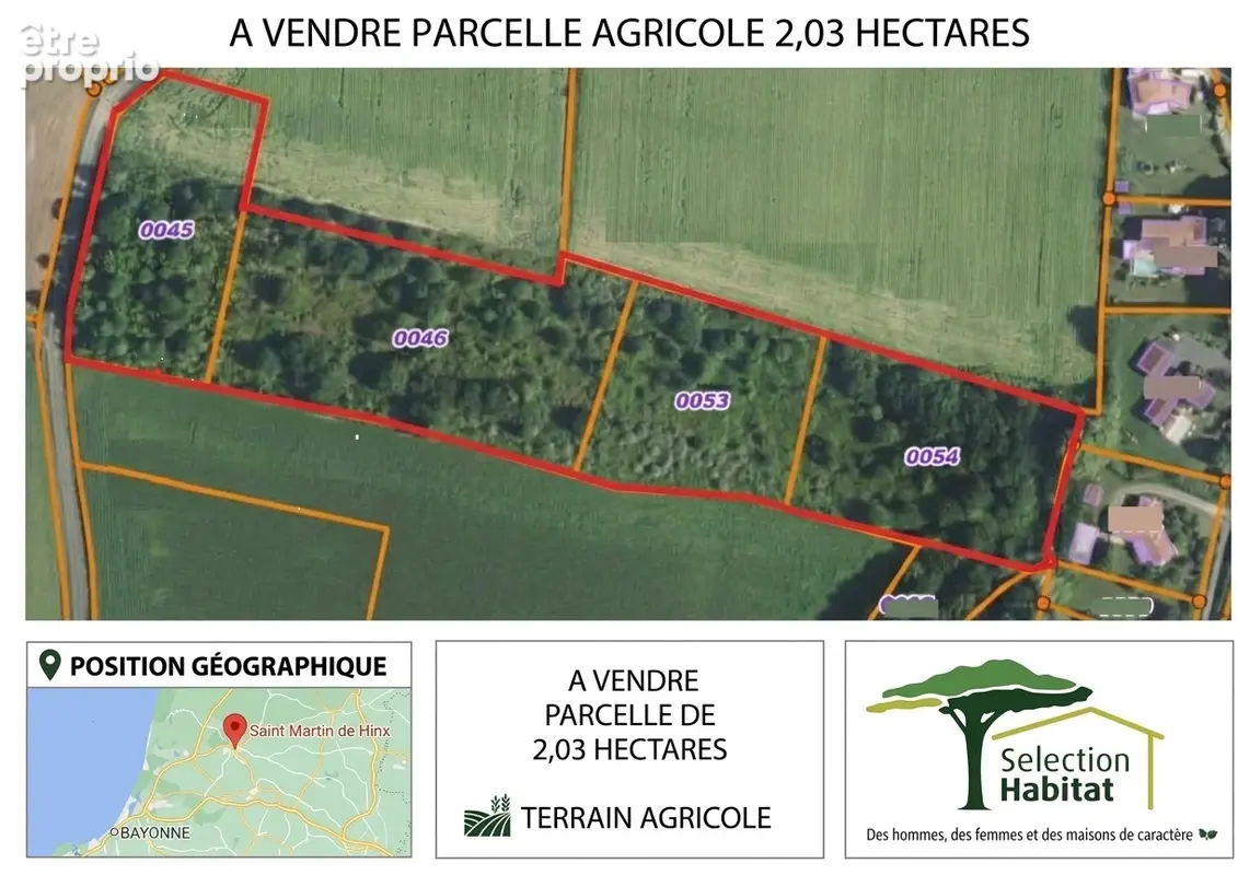 Photo Terrain à Saint-Martin-De-Hinx au prix de 50 000€