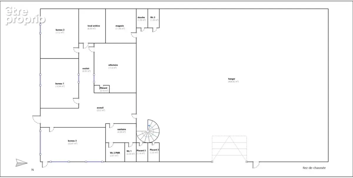 Entrepôt  (Hangar + bureaux) construit en 2021 - Saint Laurent Des Arbres -  530 m2 - Terrain de 1708 m² avec parking - photo 12