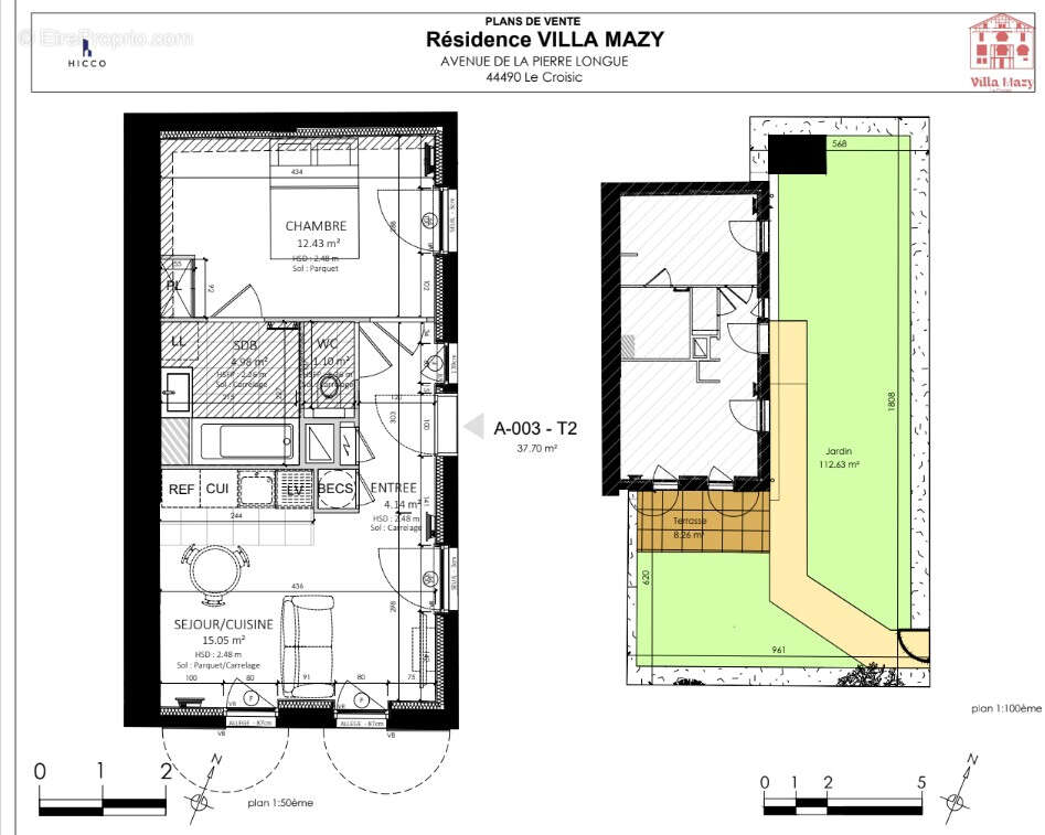 Appartement à LE CROISIC