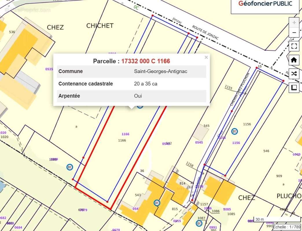 Terrain à SAINT-GEORGES-ANTIGNAC
