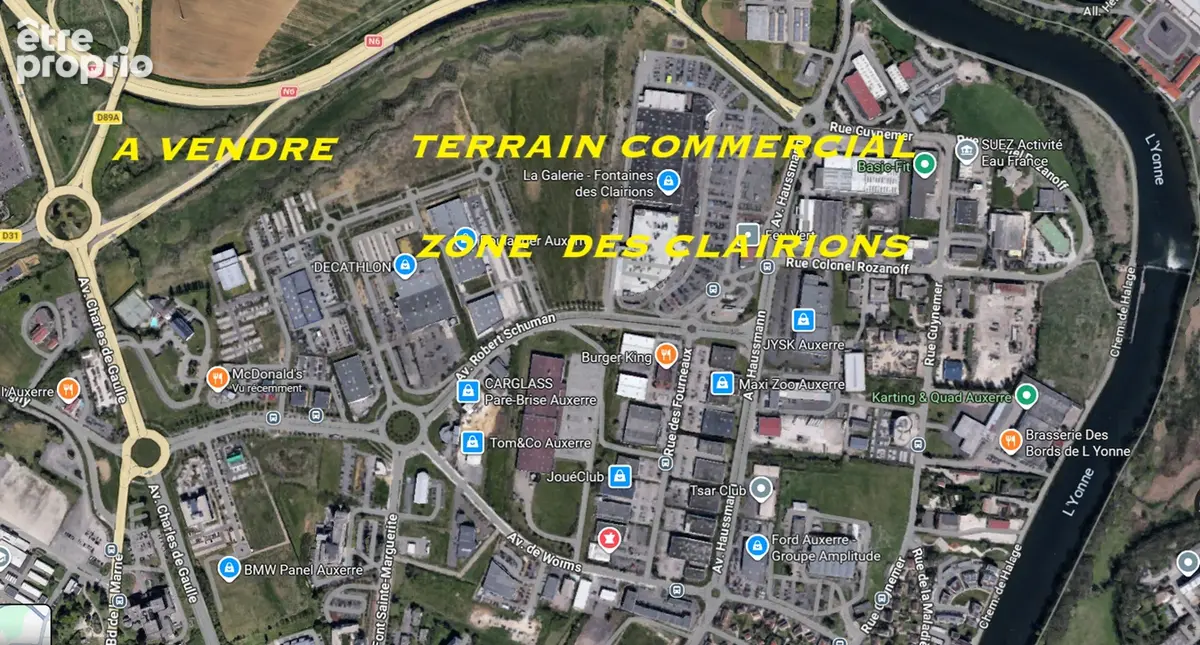Auxerre zone commerciale des clairions - emplacement n°1 - terrain commercial de  3479m² - photo 2