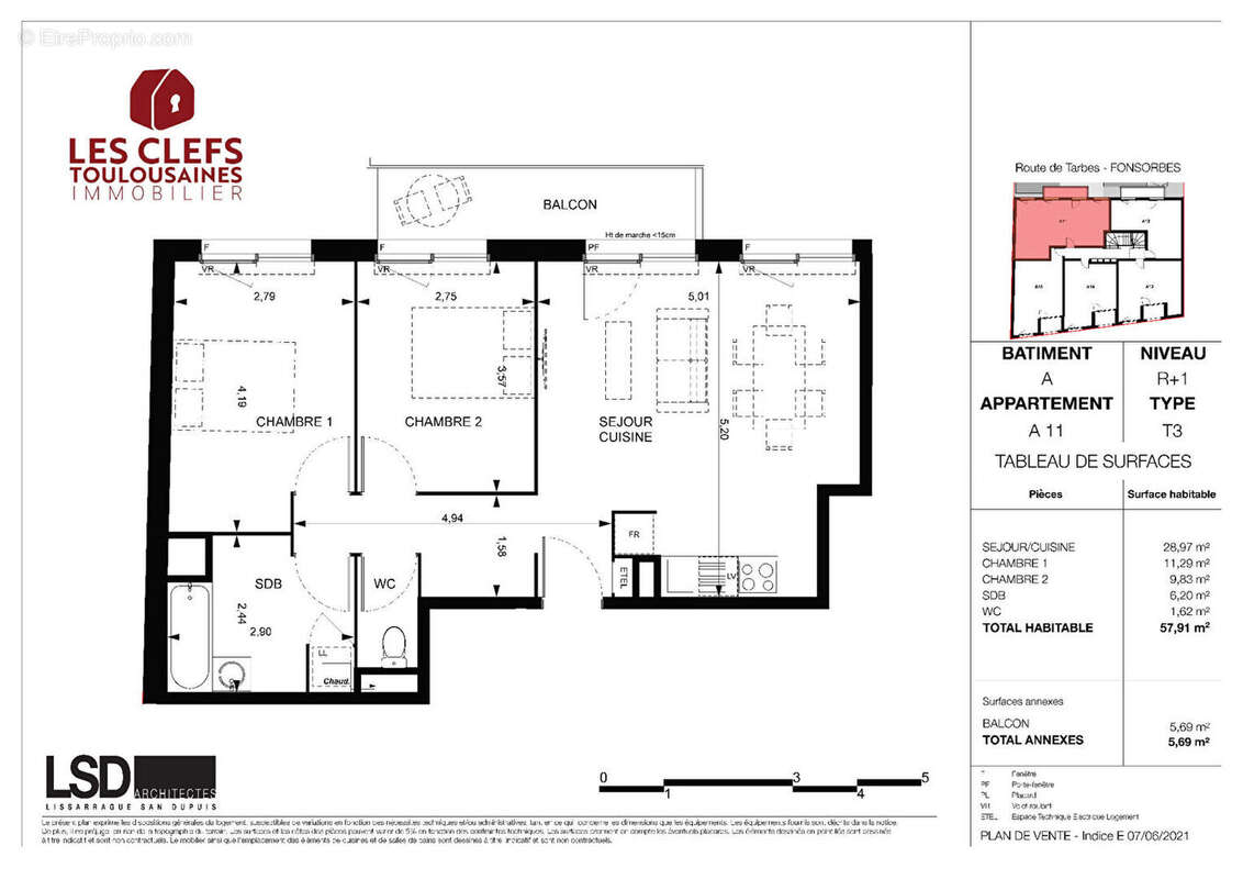 Appartement à FONSORBES