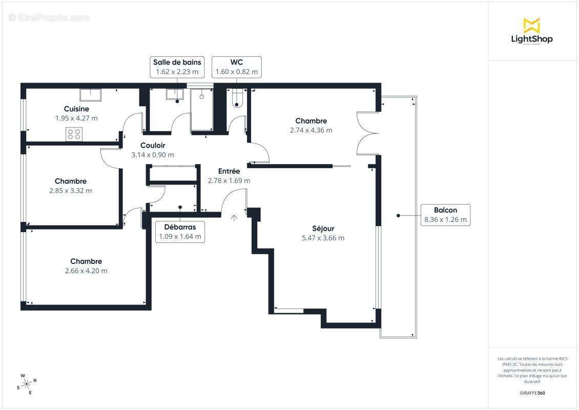 Appartement à PARIS-20E