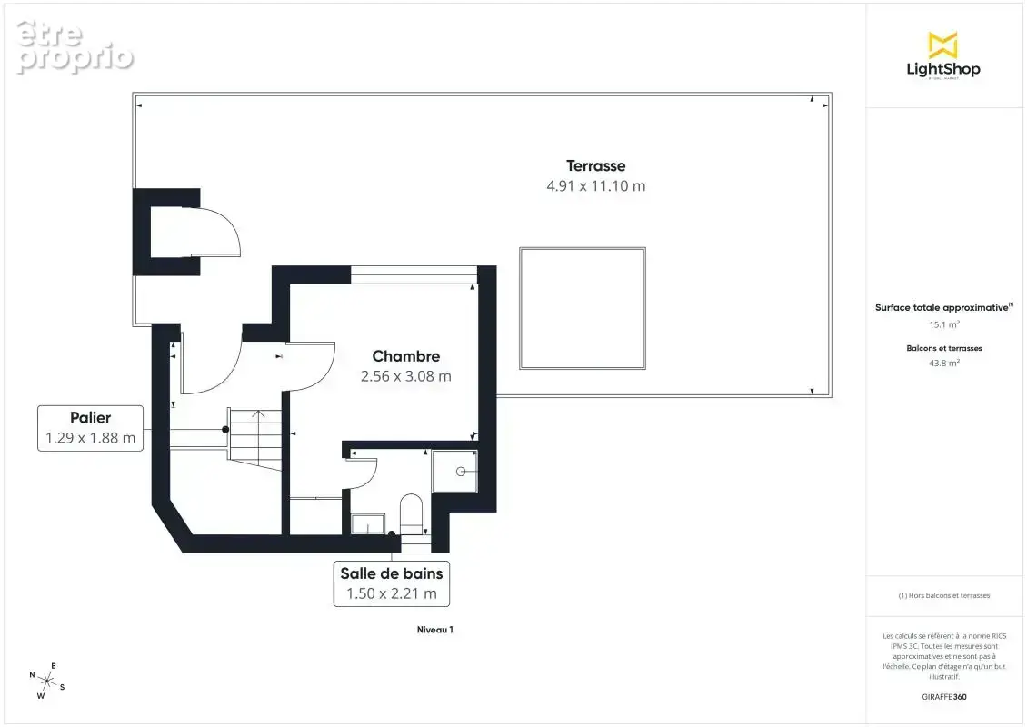 Duplex 3 pièces, 78 m² Carrez avec terrasses de 70 m², ascenseur, parking, mini piscine - Impasse Toubart, Cenon - photo 16