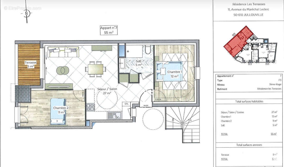 Dans résidence de standing, Appartements  du 2  au 4 pièce(s), hyper centre, à 50 m de la plage et des commerces - photo 3