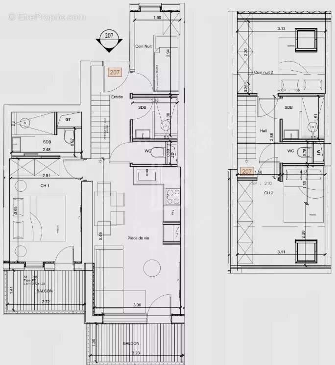 Appartement à LES ALLUES