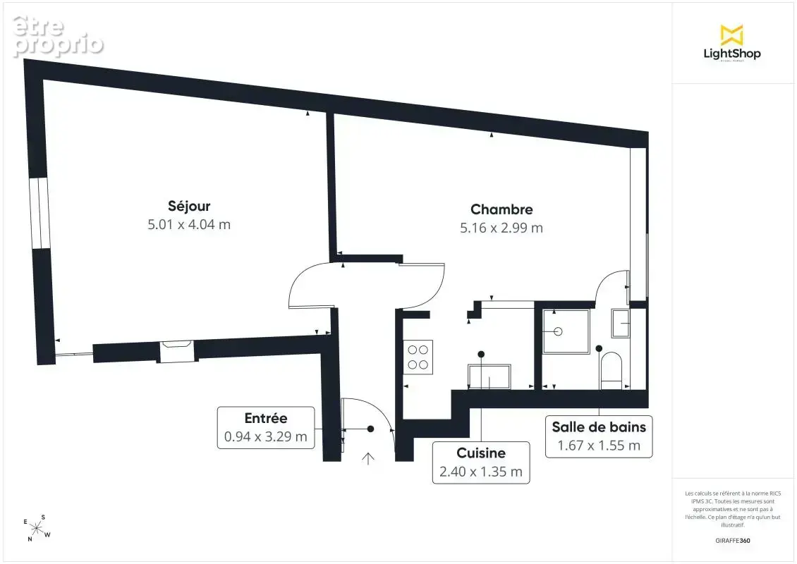 Appartement T2 de 45,37 m2 avec caveau - Quartier Saint-Felix à Nantes - photo 15
