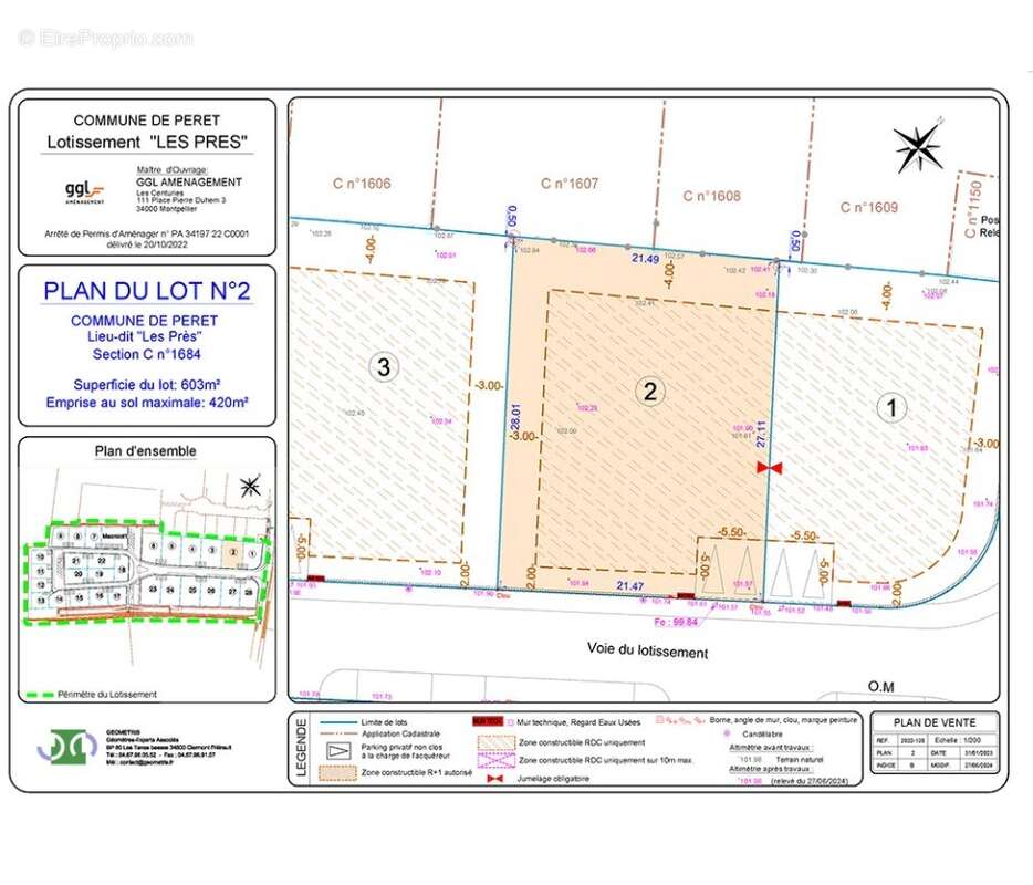 Terrain à CLERMONT-L&#039;HERAULT