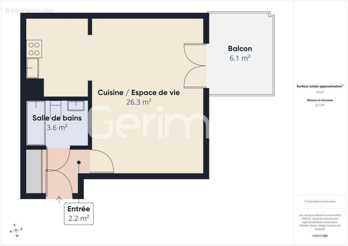 Vente - Appartement - Studio - 32,65 m² - 90 000 € - GIERES - 6 - photo 25