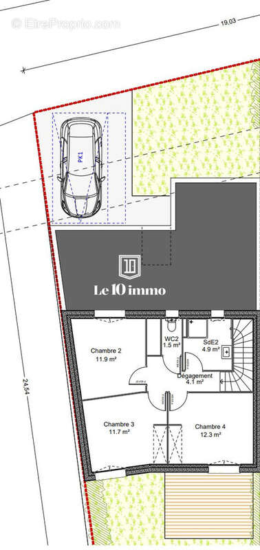 Plan étage - Maison à BLAIN