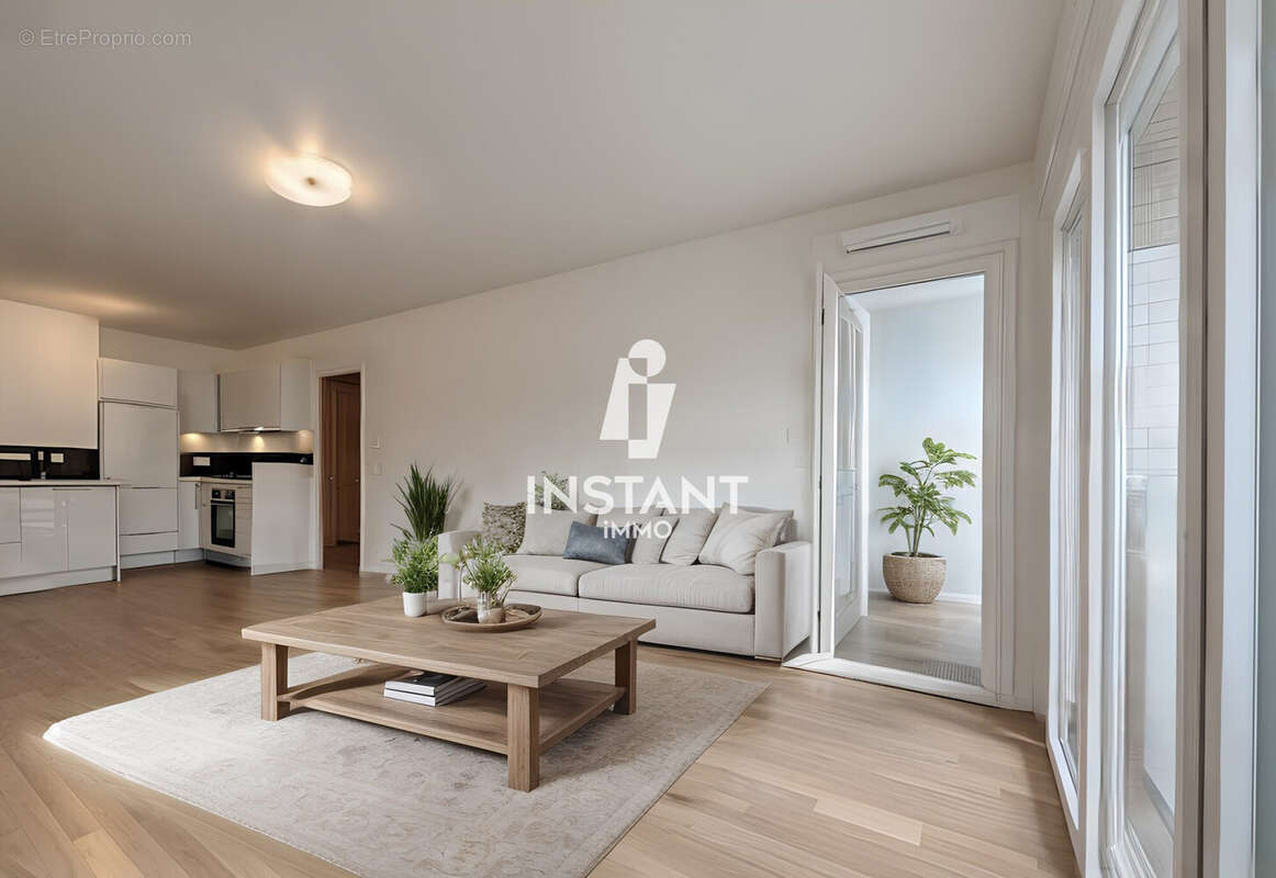 Salon sur balcon IA - Appartement à ASNIERES-SUR-SEINE