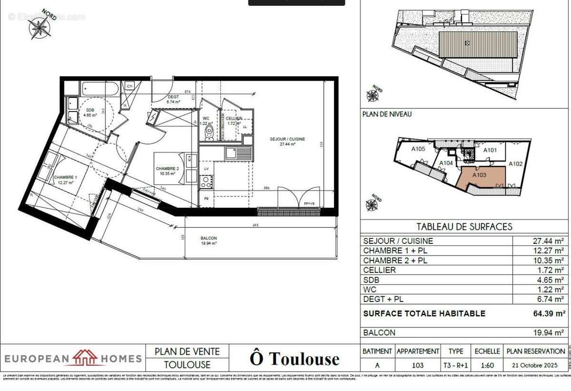 Appartement 64 m² à Toulouse  - photo 2